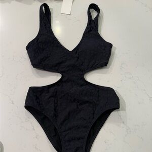 Black cheetah print one piece